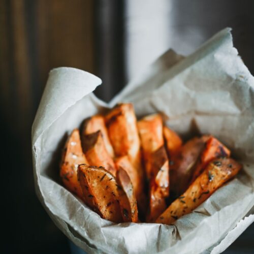 cooked food with wrapper