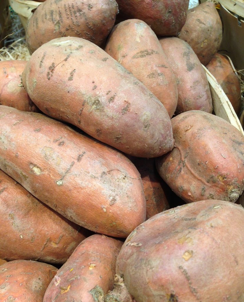 vegetables, sweet potatoes, vegetable garden