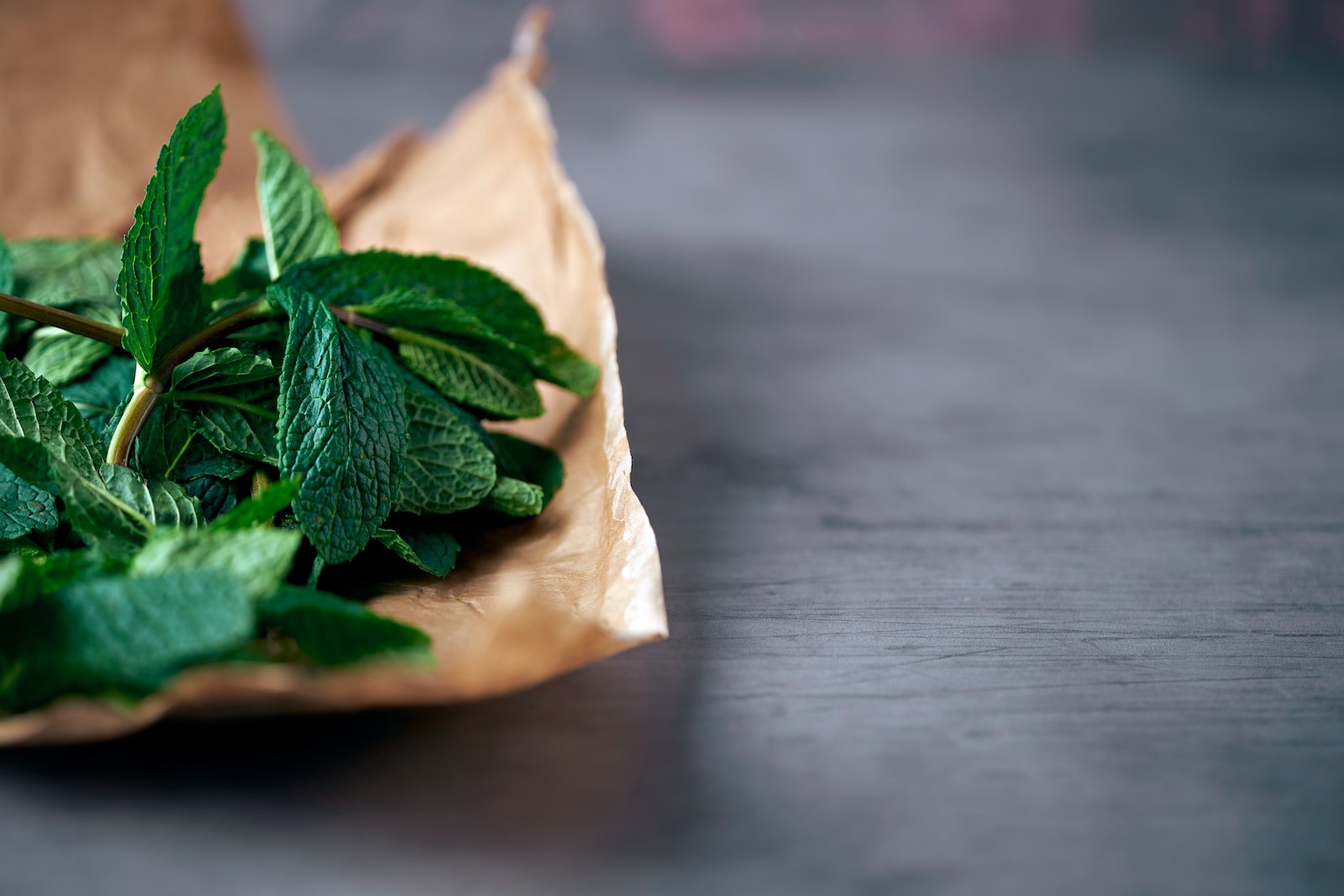 green leaf on brown wooden chopping board