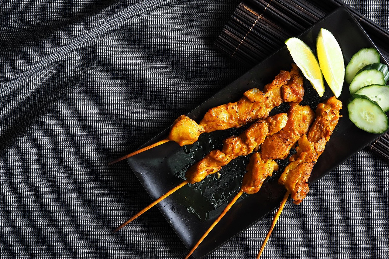 barbecue, pork, skewers